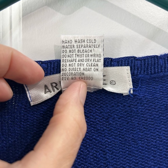 Vintage Arriviste Embellished Knit Cardigan Sweater Size M Fall Pumpkin Harvest - Picture 12 of 12